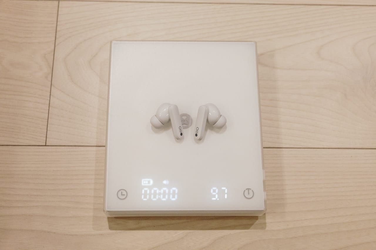 イヤホン本体の重量