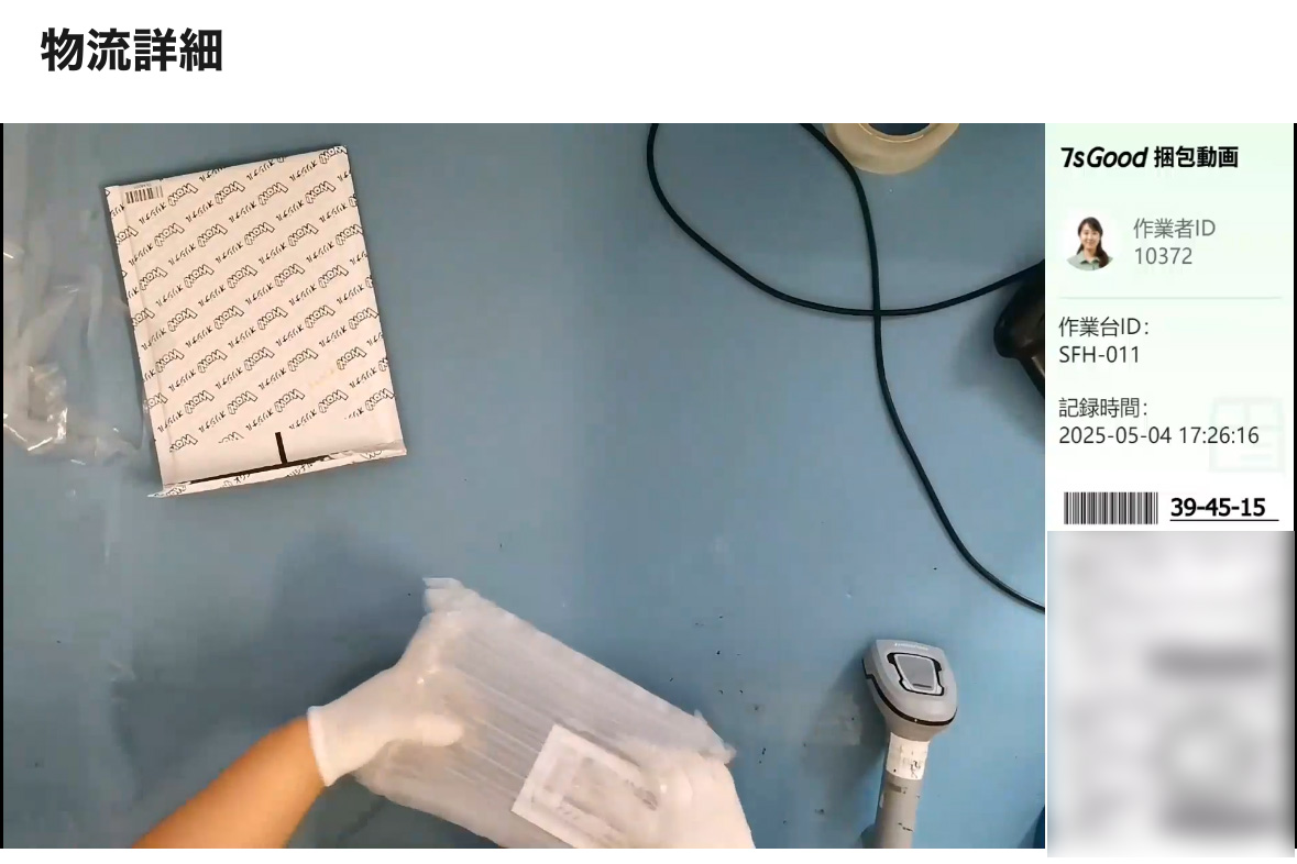 梱包の様子が収められている