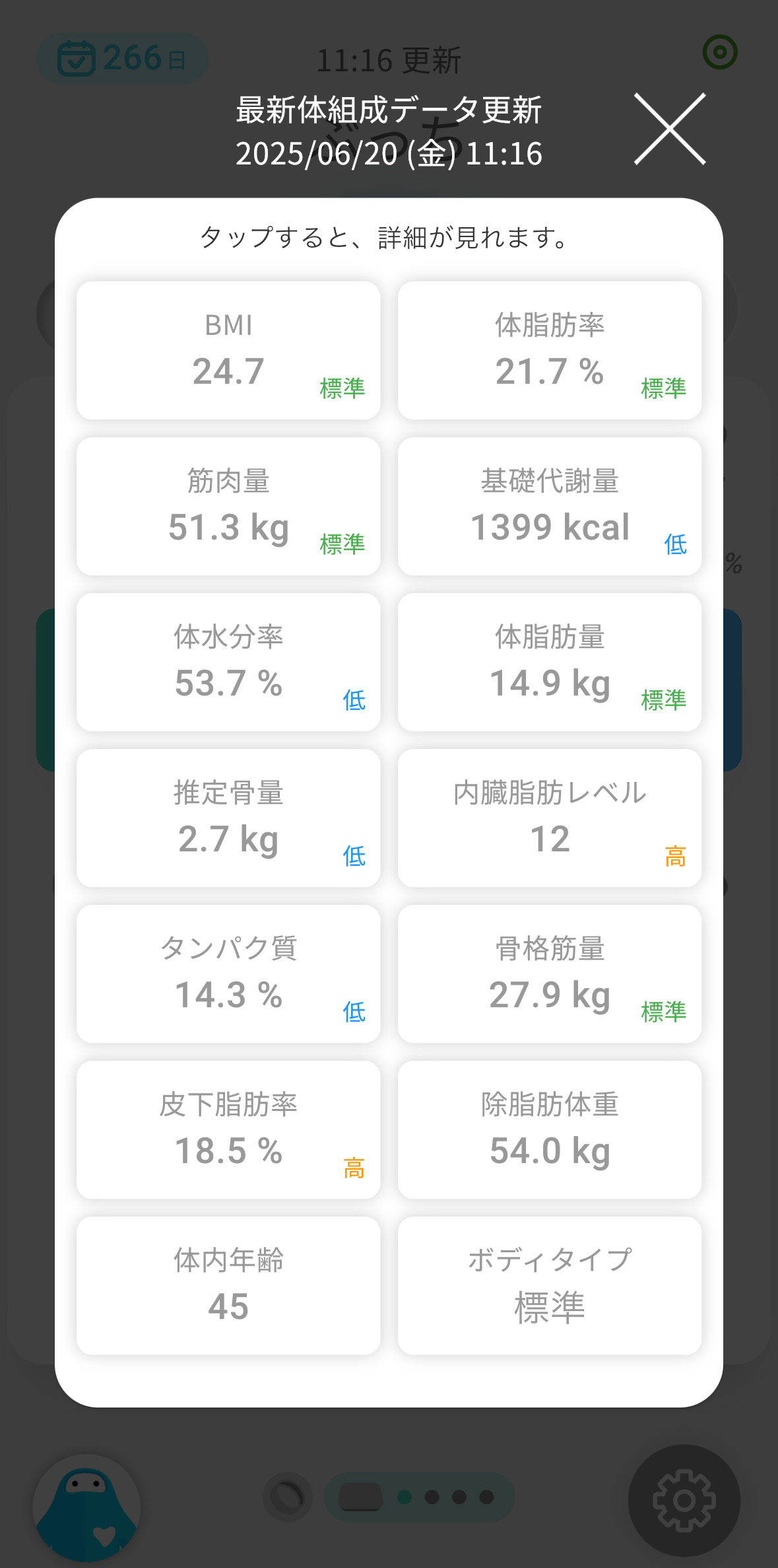 タップするとそれぞれが詳しく確認できる