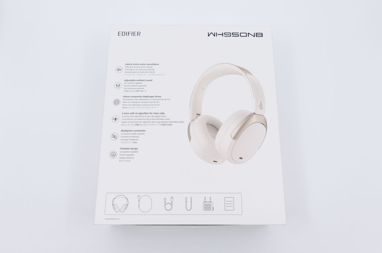 EDIFIER WH950NB ワイヤレスヘッドホン ホワイト Amazon.com: Edifier WH950NB Wireless Headphones - Active