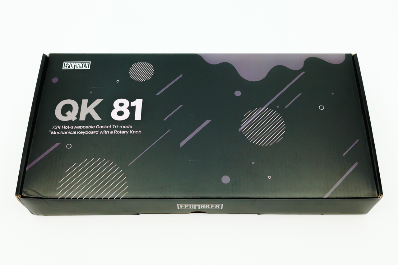 EPOMAKER QK81 レビュー/可愛すぎる75%レイアウトメカニカルキーボード。ノブ付きで音量調節もでき、打鍵感も良好 5 パッケージ表面