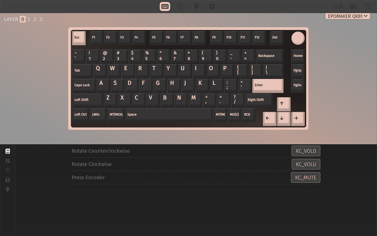 EPOMAKER QK81 レビュー/可愛すぎる75%レイアウトメカニカルキーボード。ノブ付きで音量調節もでき、打鍵感も良好 35 ノブの動作も調整可能