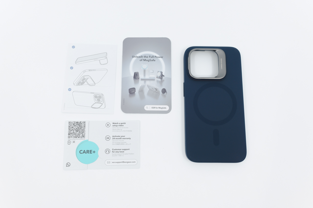 ESR iPhone用保護ケース(Classic Hybrid・Cloud Soft) レビュー/MagSafe対応で隠れスタンド付き。本体もカメラも保護でき価格も安い 13 Cloud Soft Caseパッケージ内容
