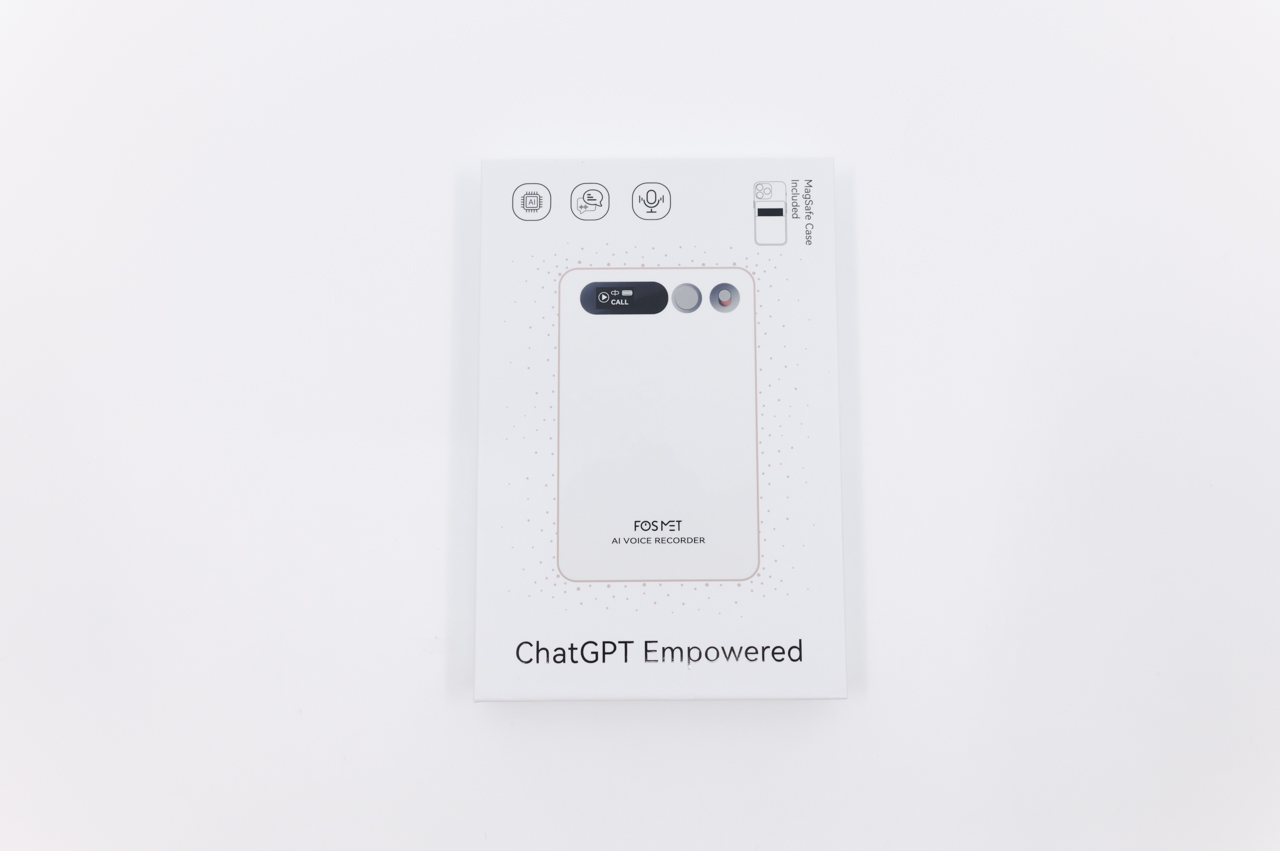 FOSMET X Note Rec10 レビュー/超薄型のAIボイスレコーダー。専用ケースはMagSafeに対応し使い勝手が良い 5 パッケージ表面