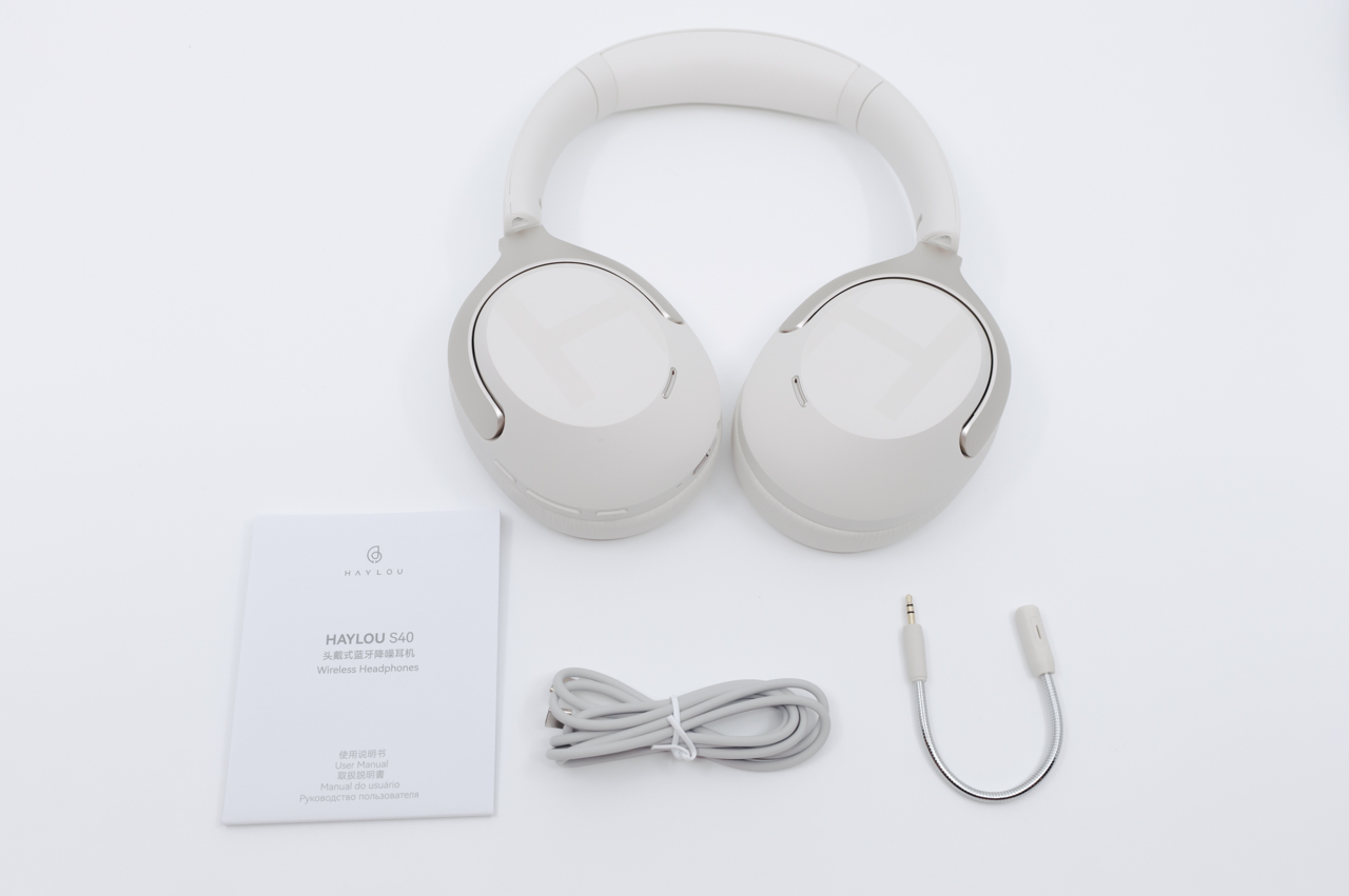 HAYLOU S40 レビュー/本体の性能や機能はかなり高いワイヤレスヘッドホン。アプリなどソフトウェア周りは今後の改善に期待 7 HAYLOU S40のパッケージ内容