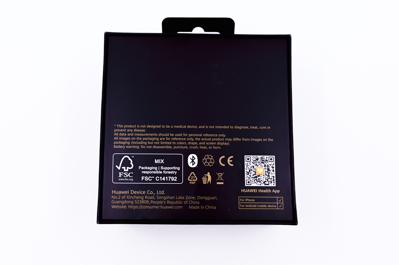 HUAWEI WATCH GT 6 レビュー/驚異的なバッテリー持ちを実現したスマートウォッチ。スポーツにも日常使いにも使え、高級感あるデザインが特徴 7 パッケージ裏面