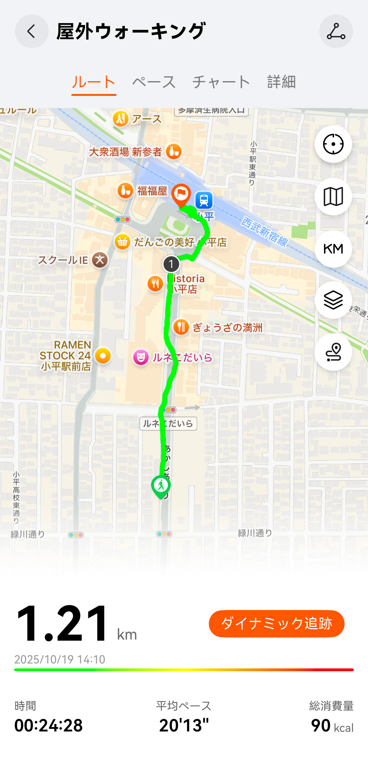 HUAWEI WATCH GT 6 レビュー/驚異的なバッテリー持ちを実現したスマートウォッチ。スポーツにも日常使いにも使え、高級感あるデザインが特徴 22 ルートもしっかりと計測