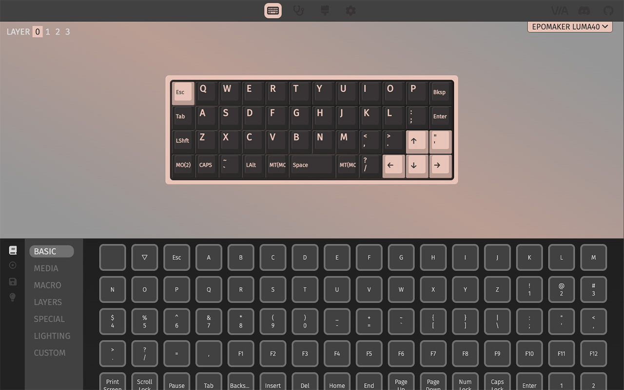 キーリマップしてみた様子