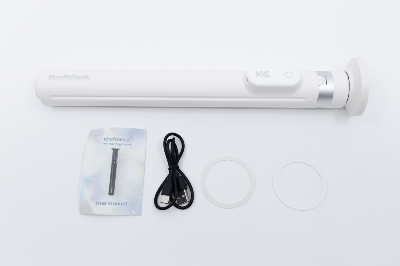 KraftGeek JustTap Magnetic Phone Tripod レビュー/MagSafe対応のスマホ向け三脚。スマホで写真・動画撮影するならぜひ導入したい 8 パッケージ内容