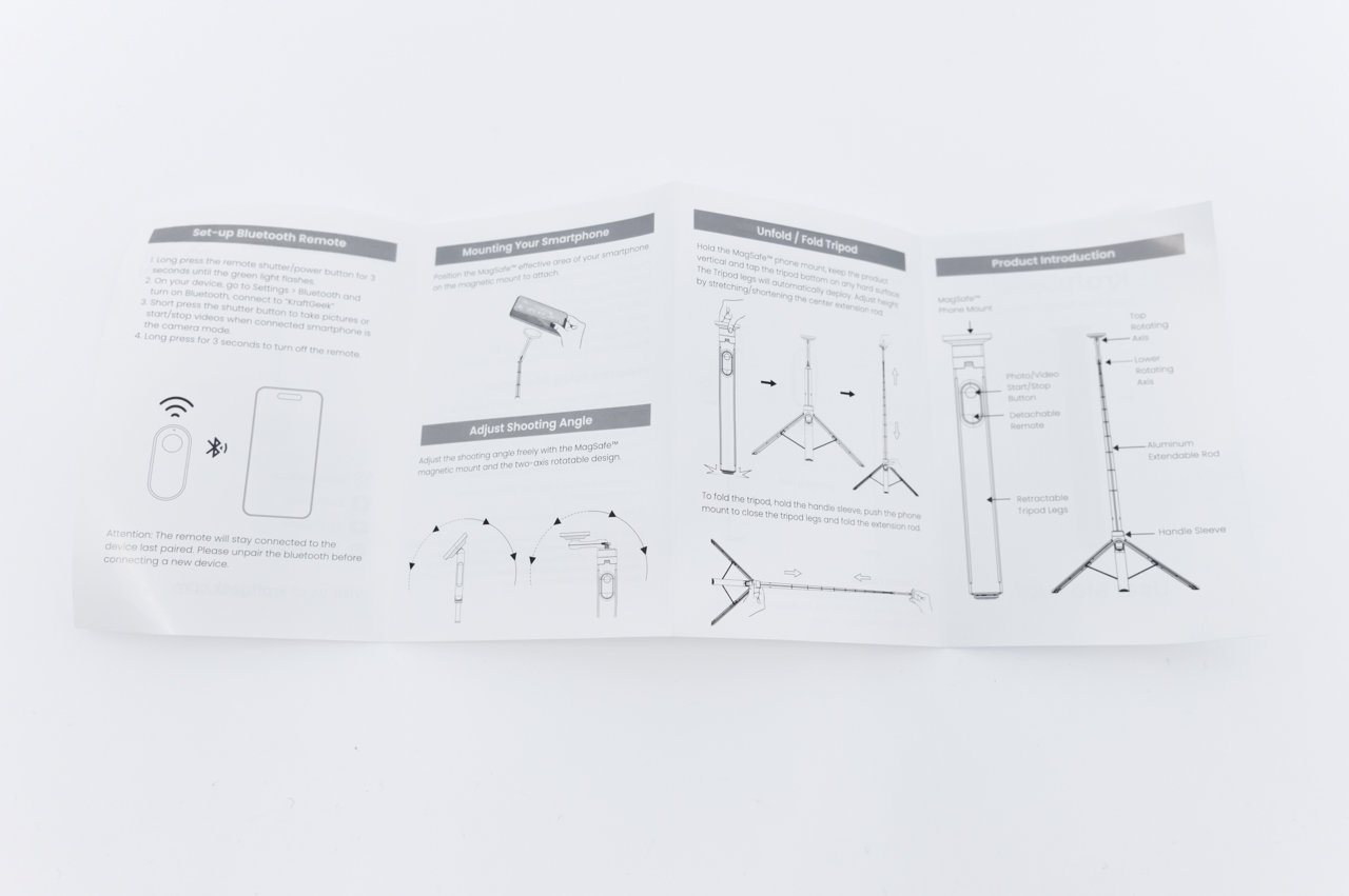 KraftGeek JustTap Magnetic Phone Tripod レビュー/MagSafe対応のスマホ向け三脚。スマホで写真・動画撮影するならぜひ導入したい 10 ユーザーマニュアル