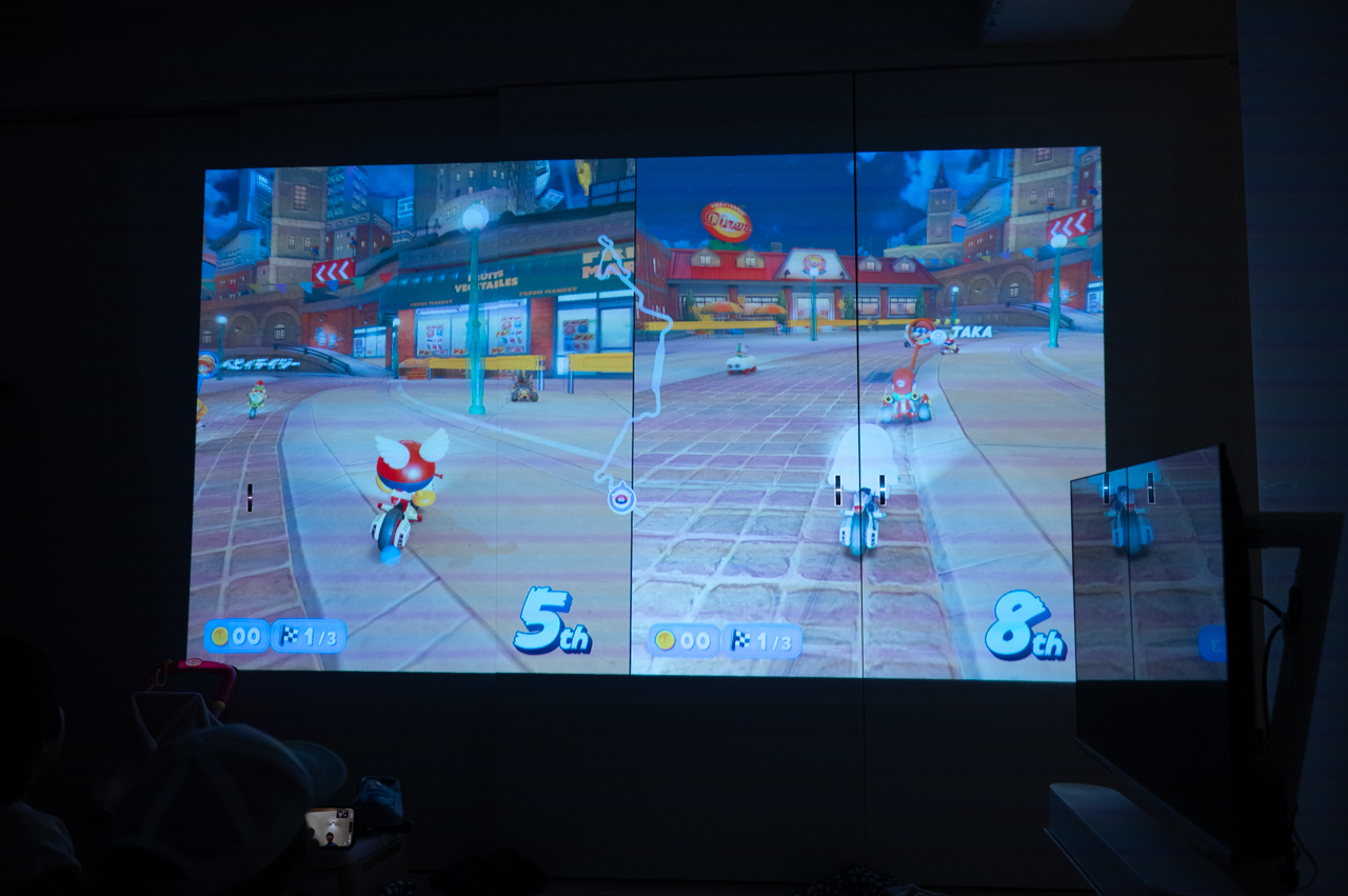 Switch2を繋いでゲームをプレイした時の様子