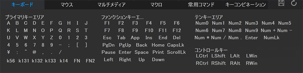 キーボードタブ