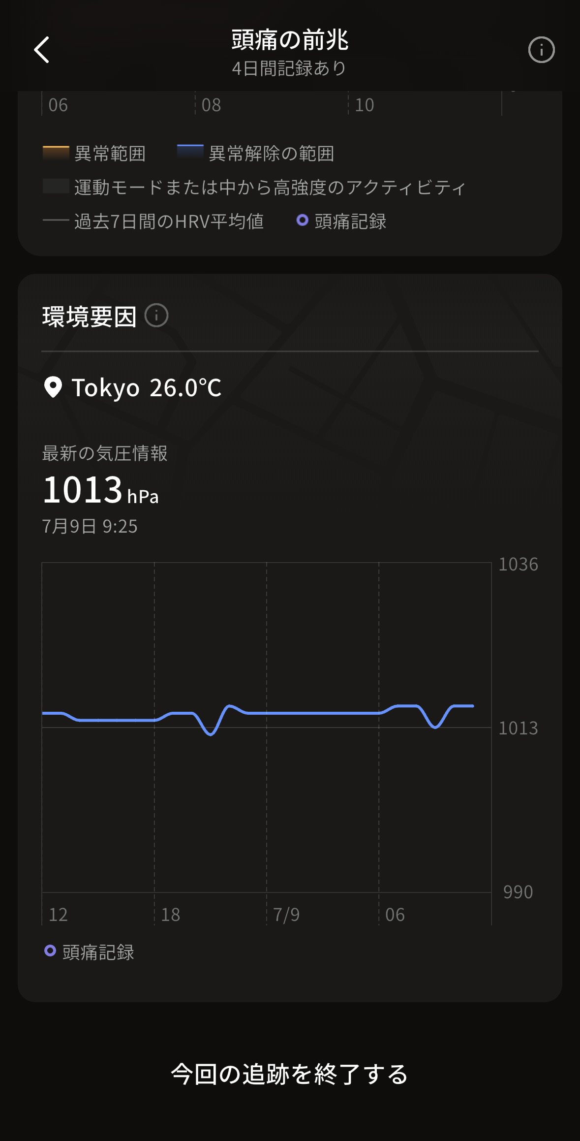 環境要因も加味してくれる