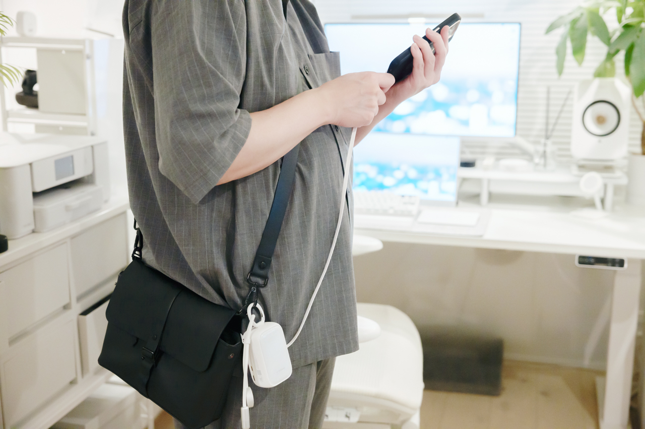 自動巻き取り機構で好きな場所に止まってくれる