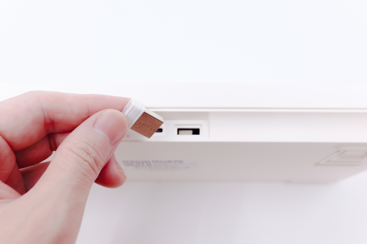 USBレシーバーは本体に収納できる